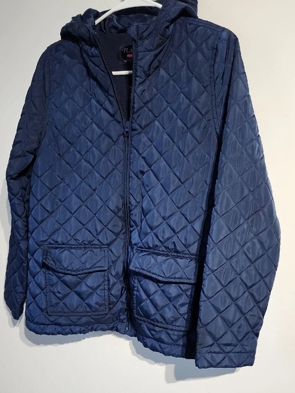 Place Navy Quilted Hooded Puffer Jacket Big Kids Sz XXL